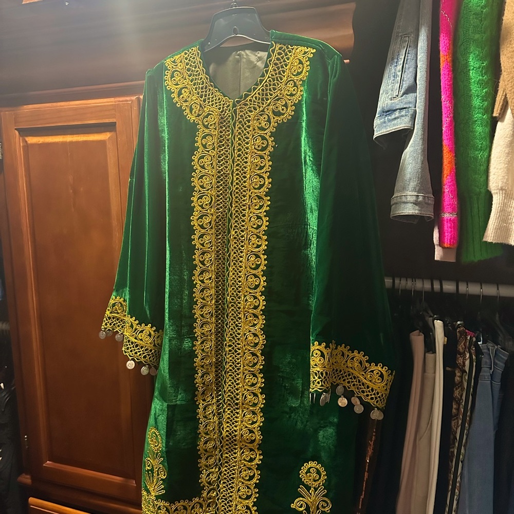 Afghan Kochi Chappan Dress Charma Embroidered